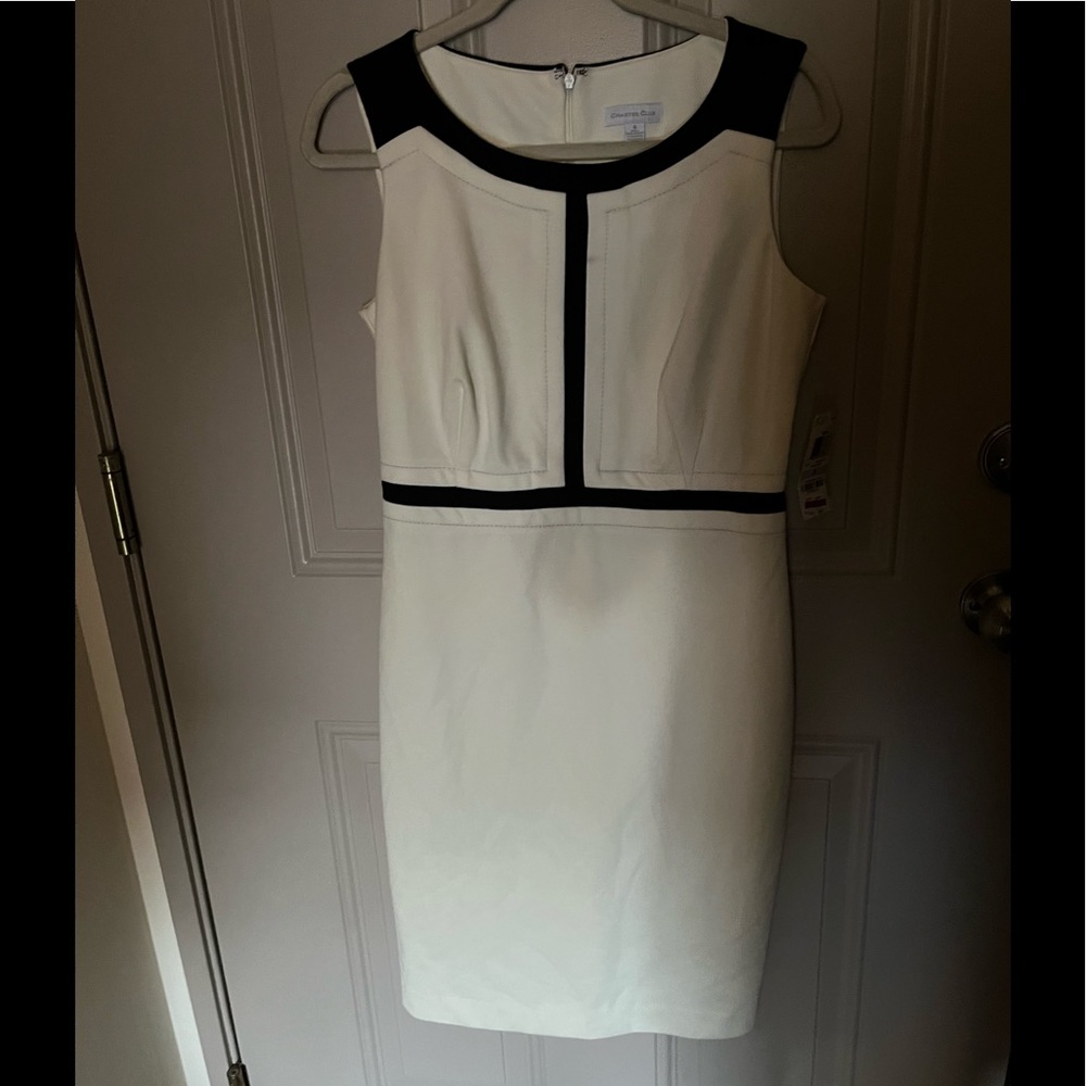 Black and white charter club dress NWT